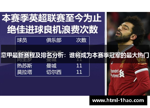 意甲最新赛程及排名分析：谁将成为本赛季冠军的最大热门