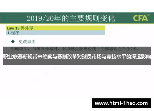 职业联赛新规带来降薪与赛制改革对球员市场与竞技水平的深远影响