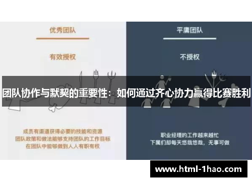 团队协作与默契的重要性：如何通过齐心协力赢得比赛胜利