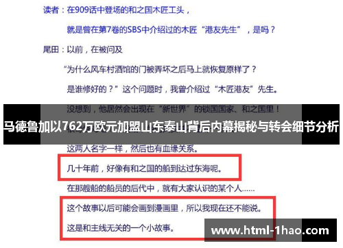马德鲁加以762万欧元加盟山东泰山背后内幕揭秘与转会细节分析