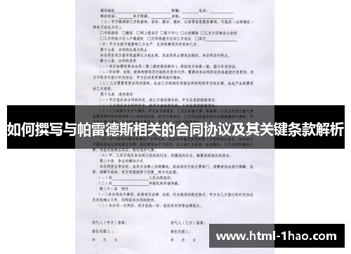 如何撰写与帕雷德斯相关的合同协议及其关键条款解析