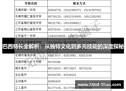 巴西特长全解析：从独特文化到多元技能的深度探秘